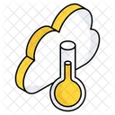 Termómetro de nube  Icono