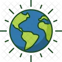 Terra Brilhante Brilhando Planeta Icon