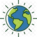 Terra Brilhante Brilhando Planeta Icon