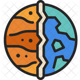 Terraforming Icon - Download in Colored Outline Style