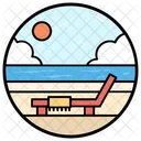 Terrasse de plage  Icône