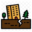 Terremoto Desastre Agrietado Icono