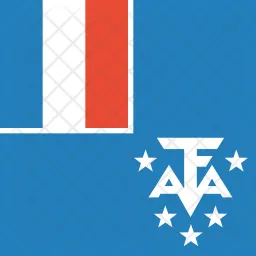 Territoires du sud français Flag Icône