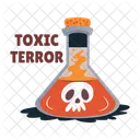 Terror Toxico Frasco Calavera Icono