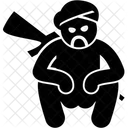 Terrorist Terrorism Gun Icon