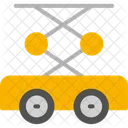 Plataforma Elevatoria De Trabalho Aereo De Tesoura Trabalho Elevado Elevador Hidraulico Mecanismo De Elevacao Acesso Elevado Ícone