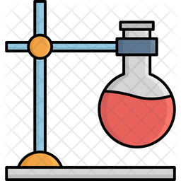 Test Beaker Icon - Download in Colored Outline Style