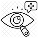 Test de vision pour les soins oculaires  Icône