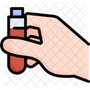 Hand Holding Test Tube Icon