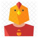 Pollo Avatar Testa Icon