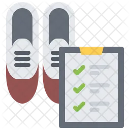 Teste de controle de qualidade de calçados  Ícone