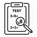 Teste De Matematica Exame De Matematica Revisao De Teste Ícone
