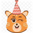 Tête de chat festive  Icône