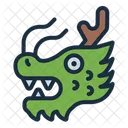 Tete De Dragon Creature Mythique Pouvoir Icône