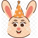 Tête de lapin festive  Icône