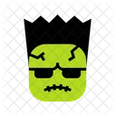 Tete De Zombie Halloween Effrayant Icône