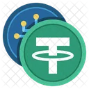 Tether Coin Tether Cryptocurrency Icône