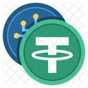 Tether Coin Tether Cryptocurrency Icône