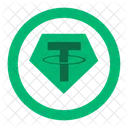 Tether Gold Crypto Coin Icon
