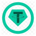 Tether Gold Crypto Coin Icon