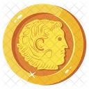 Gold Coin Tetradrachm Tetradrachm Coin Icon