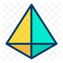 Geometria Forma Forma De Tetraedro Icono