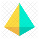 Geometria Forma Forma De Tetraedro Icono