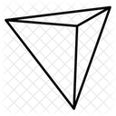 3 D Tetraedro Forma Ícone