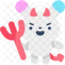 Teufel Kawaii Hase Symbol