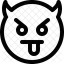 Teufel Emoji Zunge Symbol