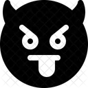 Teufel Zunge Feststecken Symbol