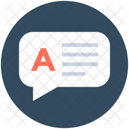 Text Icon - Download in Flat Style