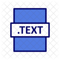 Text Icon - Download in Colored Outline Style