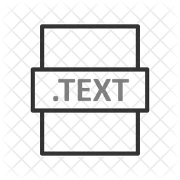 Text Icon - Download in Line Style
