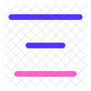 Text Align Center Editor Format Icon
