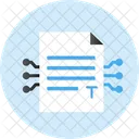Text Based Ai Generation Ai Text Creation Automated Writing Icon