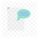 Text Bubble Over Document Icon