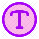 Text Circle Text Circle Text Icon