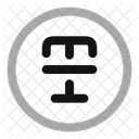 Text Cross Circle Icon