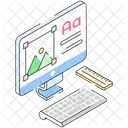 Digital Art Text Designing Artwork Icon