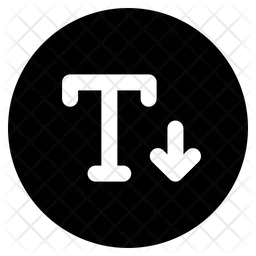 Text down  Icon