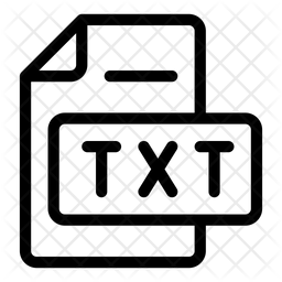 Text File Icon - Download in Line Style