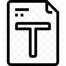 Text file Icon - Download in Line Style