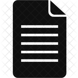 Text File Icon - Download in Glyph Style