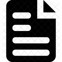 Text File Icon - Download in Glyph Style