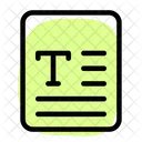 Text File Text Sheet Icon