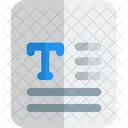 Text File Text Sheet Icon