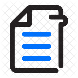 Text File Icon - Download in Line Style