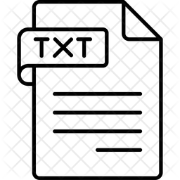 Text File Icon - Download in Line Style