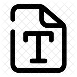 Text file Icon - Download in Line Style